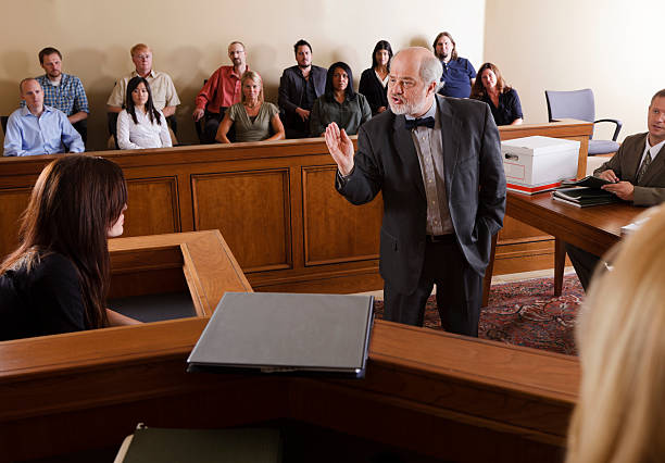 Experienced accident attorney presenting evidence during a personal injury trial
